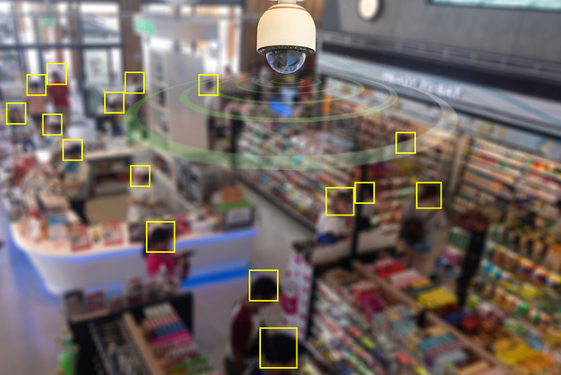 A photo of in-store, real time customer segmentation using computer vision technologies.